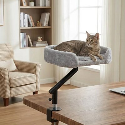 hamac bureau chat chat observe