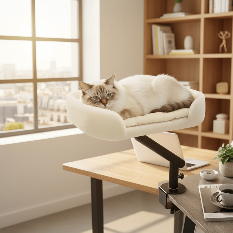 hamac bureau chat installe bureau chat confort