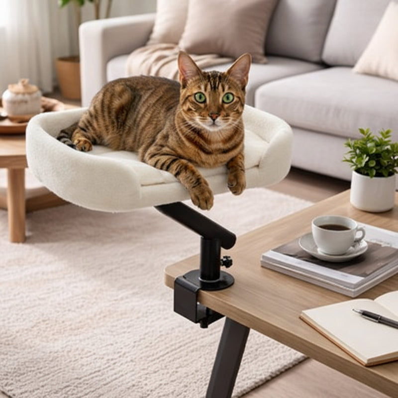 hamac bureau chat installer table salon chat regard observateur