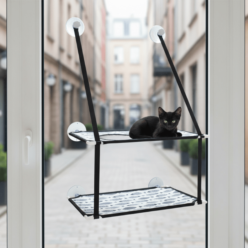 hamac double chat fenêtre | Confort Max - Chat Cocoon