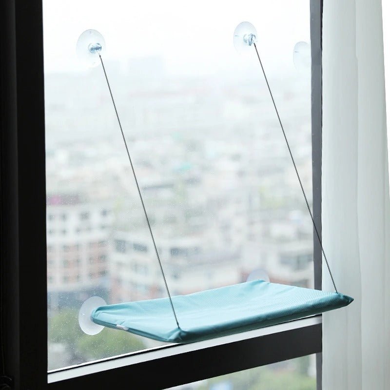 hamac pour chat fenêtre de variante bleu turquoise vif