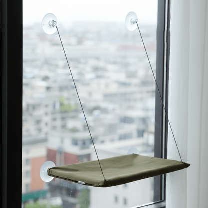 hamac pour chat fenêtre variante kaki