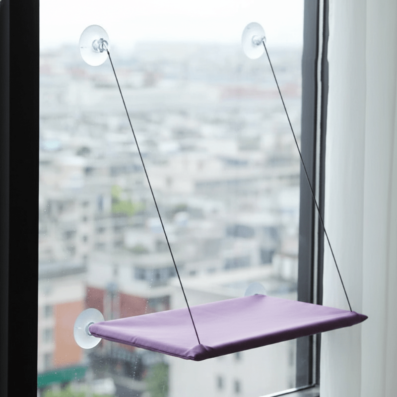 hamac pour chat fenêtre variante violet