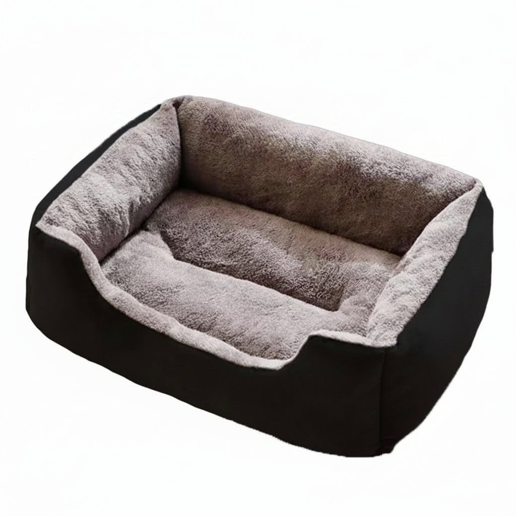 lit pour chat noir et gris fonce
