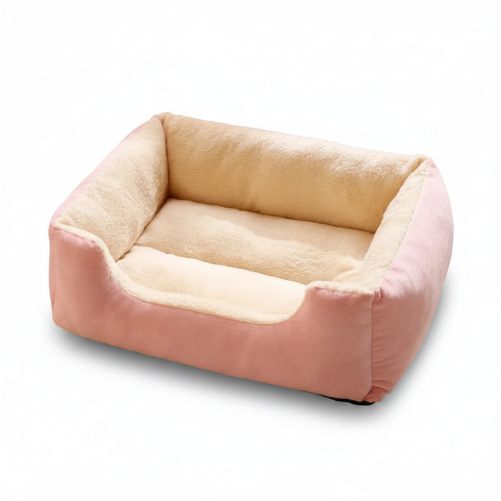 lit pour chat rose bicolore