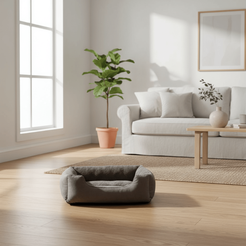 lit pour chat variante gris