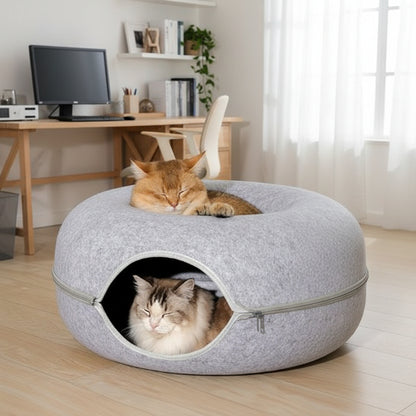 lit tunnel chat rond chats dormant dessus et interieur