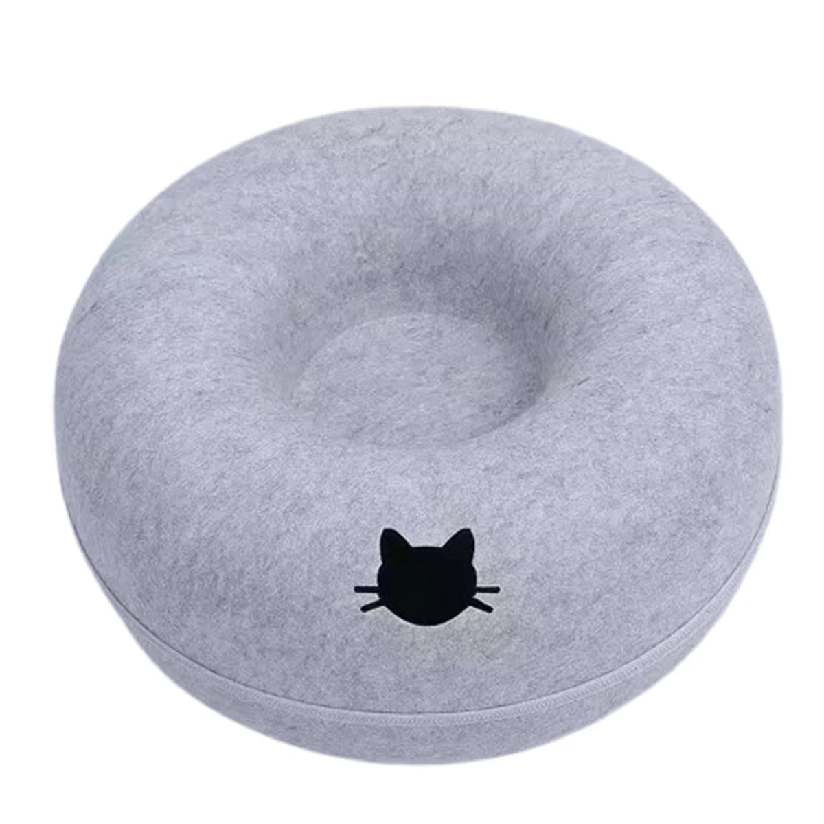 lit tunnel chat rond feutre prise aeration gris pale