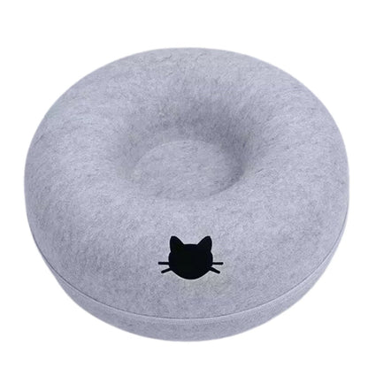 lit tunnel chat rond feutre prise aeration gris pale